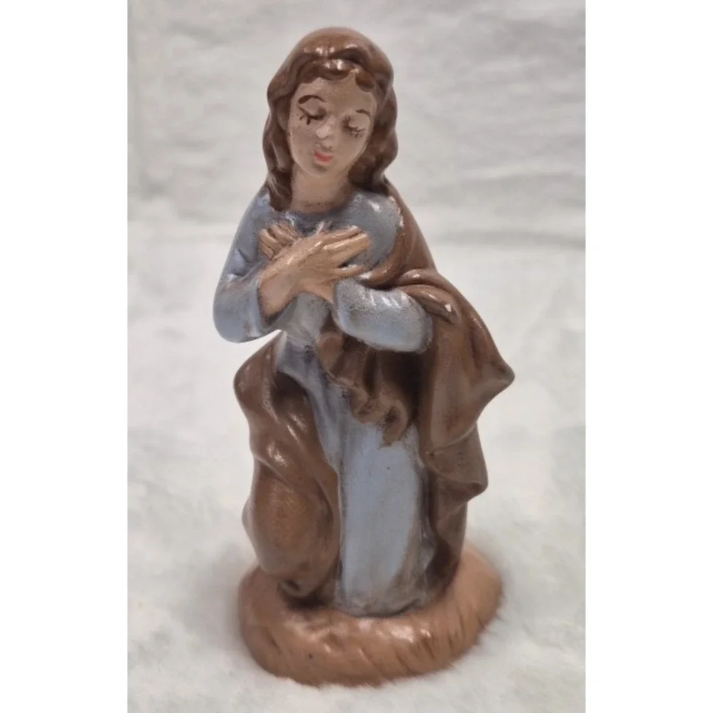 Vtg.‎ Christmas Atlantic Mold 18 Piece Nativity Ceramic Hand Painted Holy Family